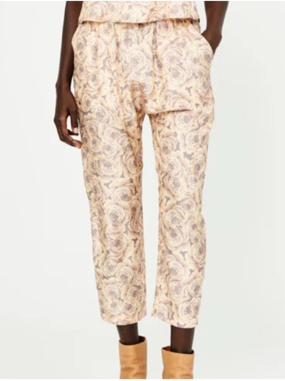 Raquel Allegra Desert Rose Silk Sunday Pant